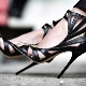 Black heeled sandals
