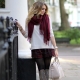 Burgundy scarf