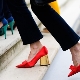Red high heel shoes
