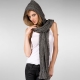 Knitted scarf-hood