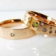 Wedding rings with stones