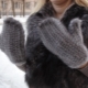 Mink mittens