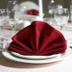 How beautifully fold napkins on the festive table?