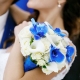White and blue bridal bouquet: the subtleties of design and selection