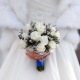 Bridal bouquet of white roses: the choice and design options