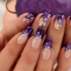 Purple nail design: style features and decorating ideas