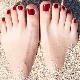 Pedicure design ideas in burgundy colors