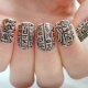 Ideas for creating manicure with hieroglyphs