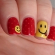 Ideas for beautiful nail design with smileys