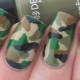 How to make and arrange camouflage manicure?