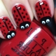 How to make a beautiful manicure with a ladybug on the nails?
