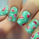 How to make a stylish manicure with a watermelon?