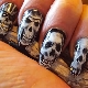 Beautiful options for manicure design with skulls