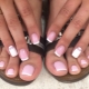 Manicure and pedicure in the same style