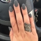 Matte gray manicure: stylish and simple