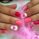 Fashion trends red and pink manicure