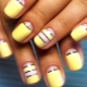 Fashion trends manicure in yellow tones