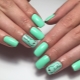 Mint manicure: options and ideas for decor
