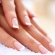 Features transparent manicure