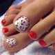 Pedicure with decor: bright ideas for decoration
