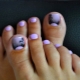 Lilac pedicure: design and design ideas