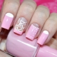 Creating a beautiful manicure using pink and white colors