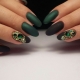 Dark green manicure: features and design options