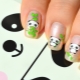 Manicure design options with panda