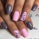 Options for gray-pink manicure