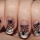 Variants of stylish manicure design with spider