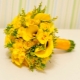 Yellow bridal bouquet: a choice of colors and their combinations