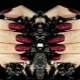 Manicure design in the Gothic style