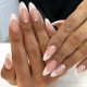 French manicure on almond nails