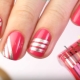 Ideas and ways to create a design manicure with ribbon