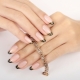 Registration of the French manicure on round nails