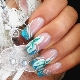Features of the design turquoise jacket on the nails