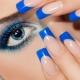 Blue french manicure