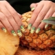 Bright and stylish solutions for manicure design with pineapples