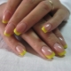 Yellow French manicure: a variety of design and choice of technology