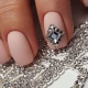 Manicure with a diamond