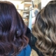 Dyeing shimmer on dark hair