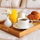 Breakfast tray in bed: types and choices