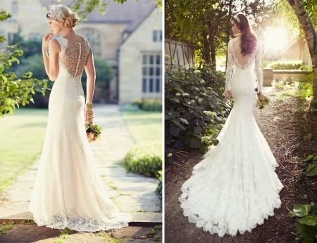 Wedding dress with open back