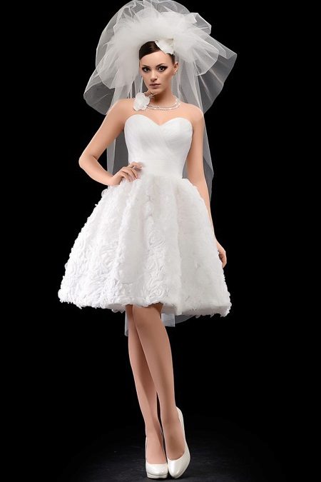 short wedding dresses with veil