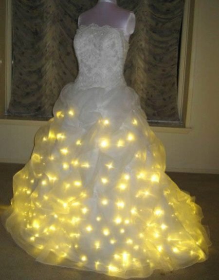 Backlit Wedding Dress
