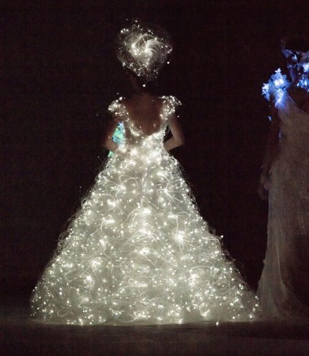 Wedding dress with LEDs