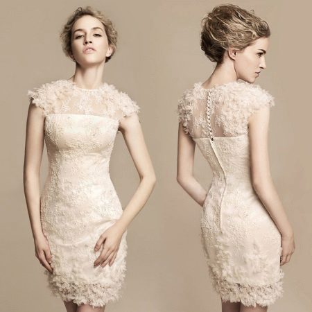 Beautiful wedding dress with lace