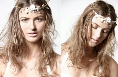 Woven braids in boho hairstyle