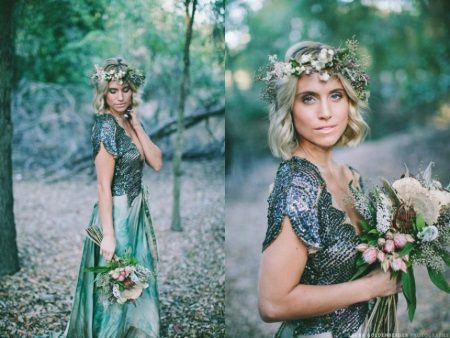 Bohemian style wedding dress
