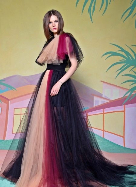 Color A-line Evening Dress